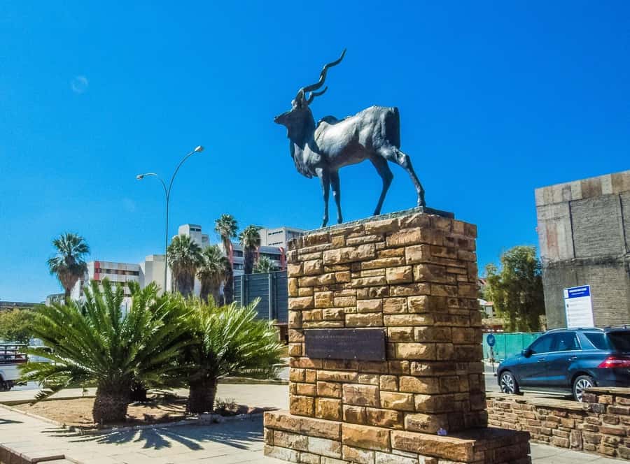 City Tour of Windhoek Namibia - Independence Avenue and the working city center