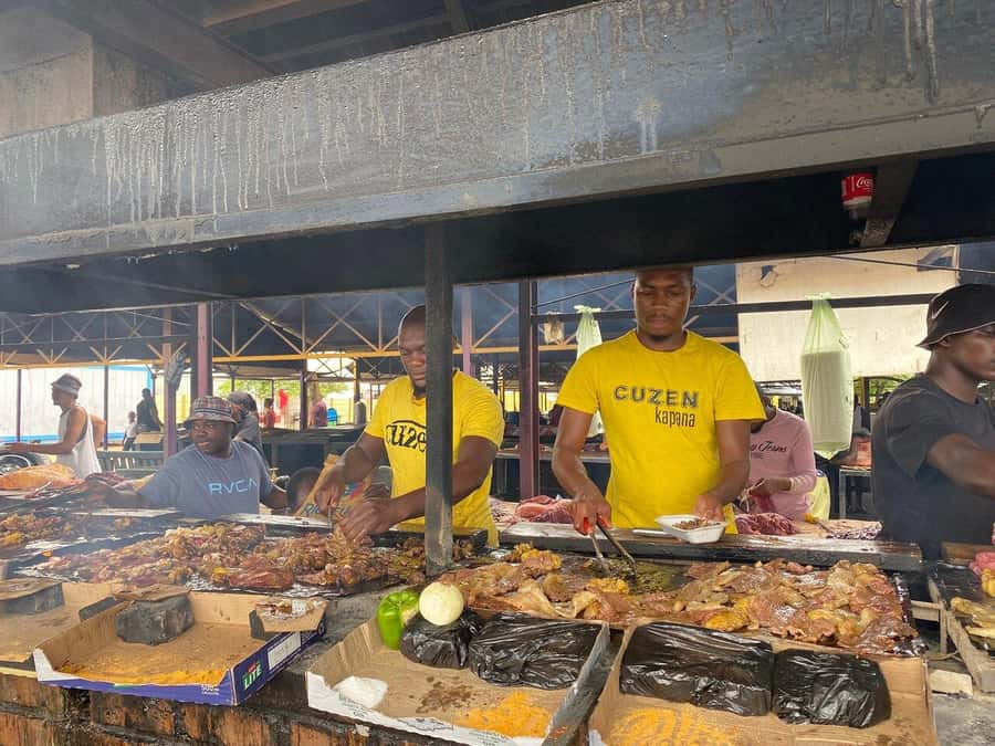 Kapana & Traditional Food Tour; A Namibian Experience - Watching the fire at Oshetu Local Market
