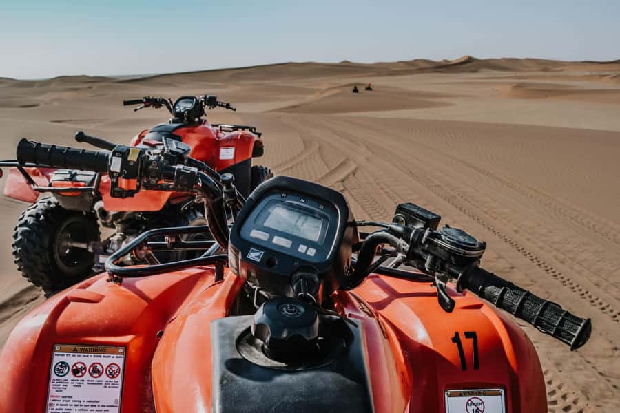 Swakopmund: Desert Dunes Quad Biking with Optional Sandboard - Devil’s Dip, berms, and Table Top views