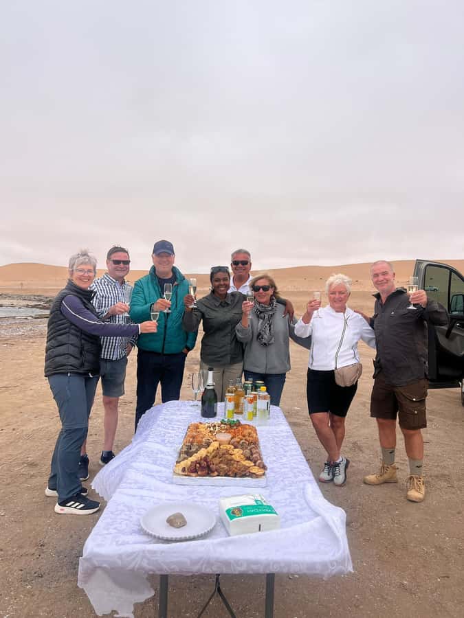Walvis Bay: Half-Day Tour with Dune 7 and Pink Lake - Driving toward Swakopmund