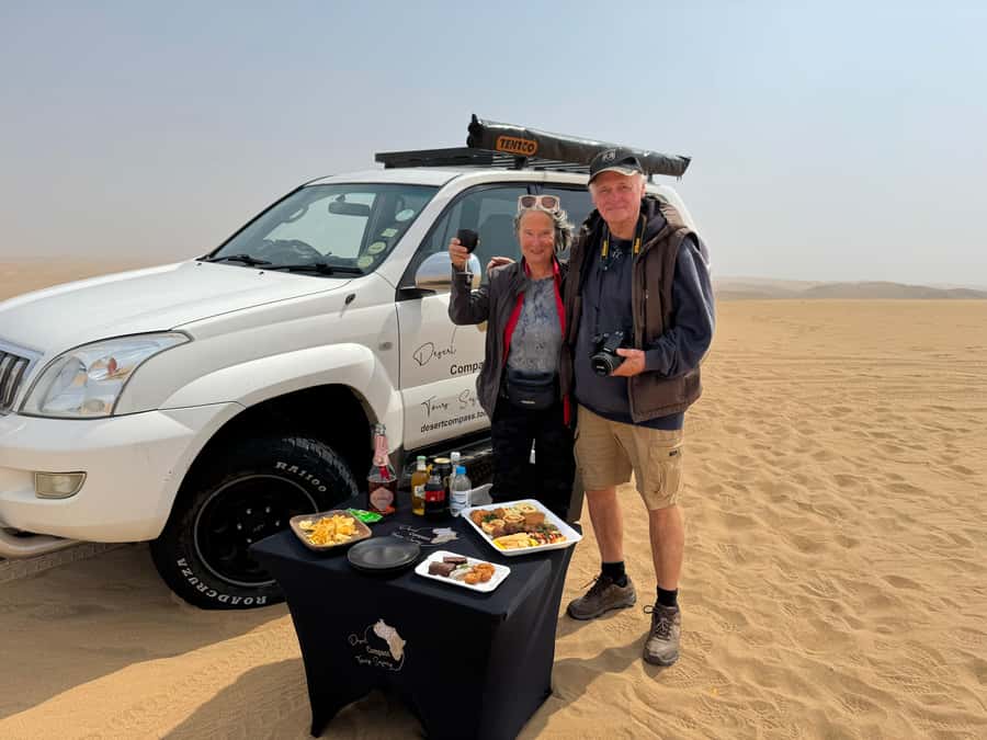 Walvisbay: Sandwich Harbour 4x4 & Sandboarding Tours - The Pink Lake and the strange colors of the coast