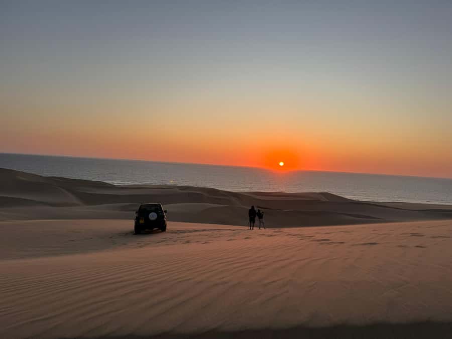 Walvisbay: Sandwich Harbour SUNSET Tour-End It Beautifully - Into Sandwich Harbour by 4x4